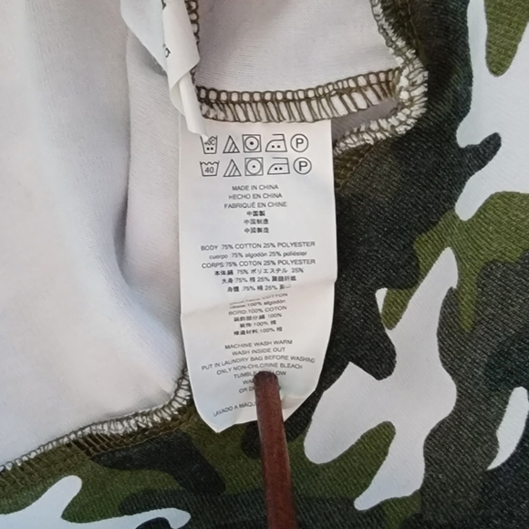 Michael Kors Men Large Green Camouflage Camo hoodie sweatshirt L pullover - Picture 3 of 7